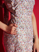 Women's White Casual Regular Fit Floral Sleeveless Romper