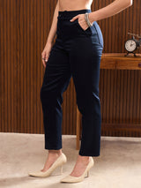 Women's Navy Casual Skinny Fit Pant