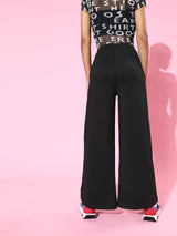 Women's Black Casual Wide Leg Pant