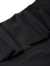 Women's Black Casual Slim Fit Solid Half Sleeves Top