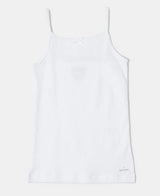 Girl's White Pure Cotton Camisole
