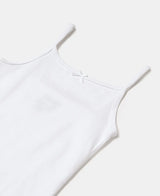 Girl's White Pure Cotton Camisole