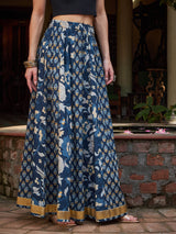 Women's Navy Casual Fit & Flared Skirt