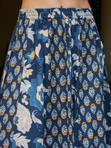 Women's Navy Casual Fit & Flared Skirt