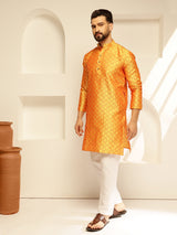 Men's Multicolor Full Sleeves Straight Kurta