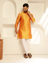 Men's Multicolor Full Sleeves Straight Kurta