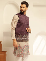 Men's Multicolor Embroidered Nehru Jacket