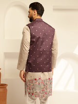 Men's Multicolor Embroidered Nehru Jacket