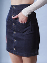 Women's Denim Straight Mini Skirt