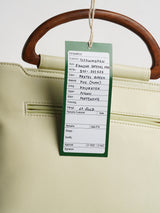 Women's PastelGreen Faux Leather Satchel Handbag 8L