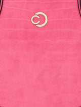 Women's Flamingo Pink Faux Leather Satchel Handbag 2L