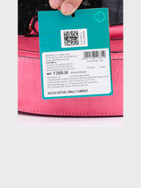 Women's Flamingo Pink Faux Leather Satchel Handbag 2L
