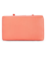 Women's Coral Faux Leather Satchel Handbag 13L