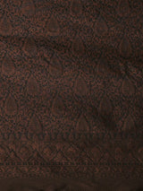 Women's Silk Blend Black Woven Design Designer Saree with Blouse Piece