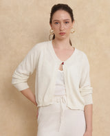 Women's Beige Casual Solid Full Sleeves Shrugs