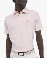 Men's Pink Casual Regular Fit Solid Half Sleeves Polo Tshirt