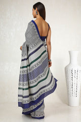 Women's Multicolor Art Silk Geometric Print Saree
