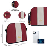 Women's Red Casual Colorblocked Sling Bag