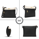 Women's Black Casual Colorblocked Sling Bag