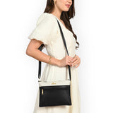 Women's Black Casual Colorblocked Sling Bag
