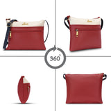 Women's Red Casual Colorblocked Sling Bag
