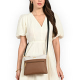 Women's Tan Casual Colorblocked Sling Bag