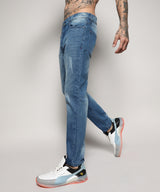 Men's Tapered Medium-Wash Denim Jeans