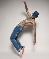 Men's Tapered Medium-Wash Denim Jeans