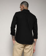 Men's Jet Black Side Striped Shirt