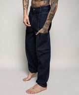 Men's Navy Blue Baggy Cargo Denim Jeans
