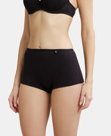 Women's Black Cotton Stretch Panty