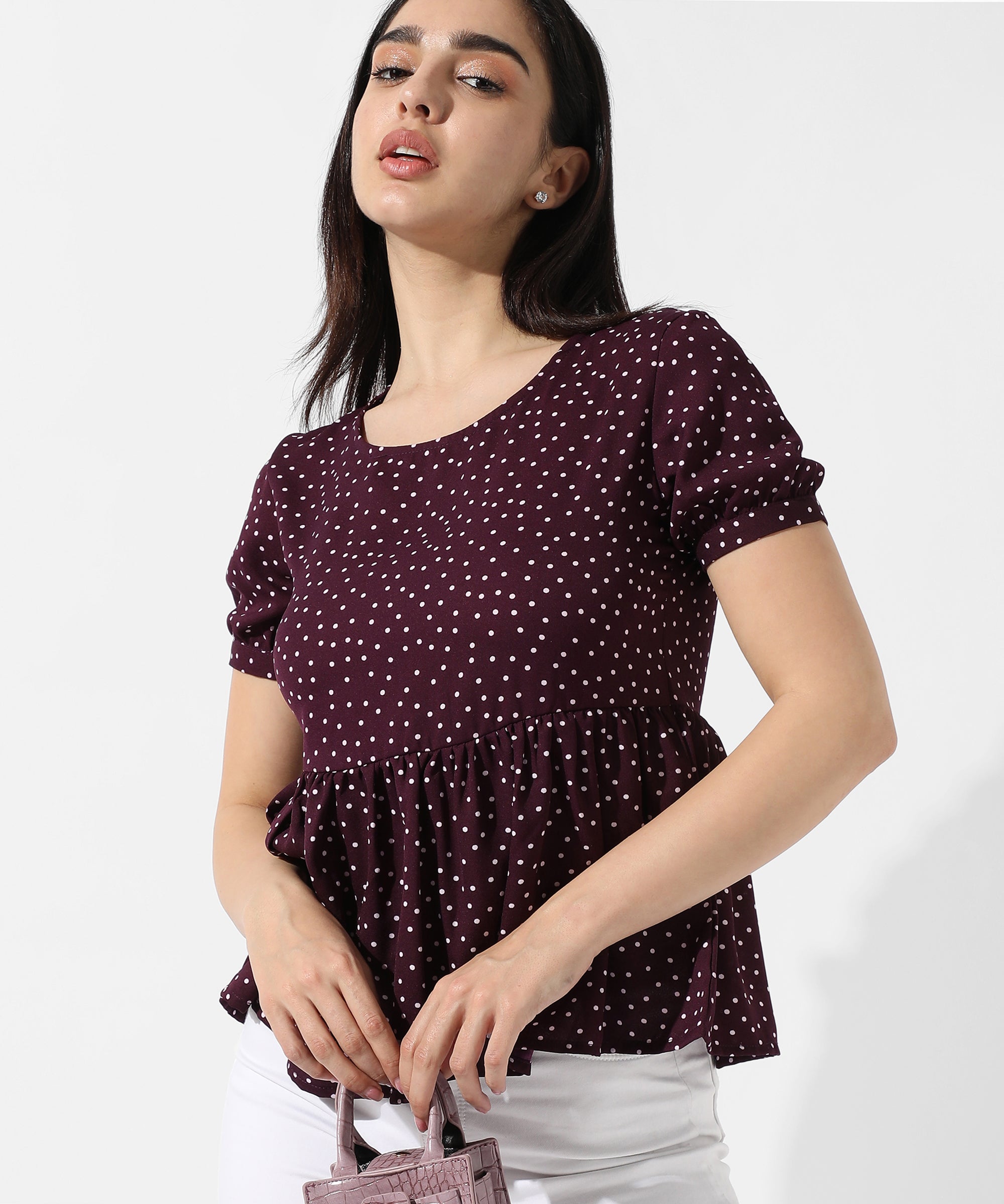 Women's Red Polka Dot Top