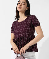 Women's Red Polka Dot Top