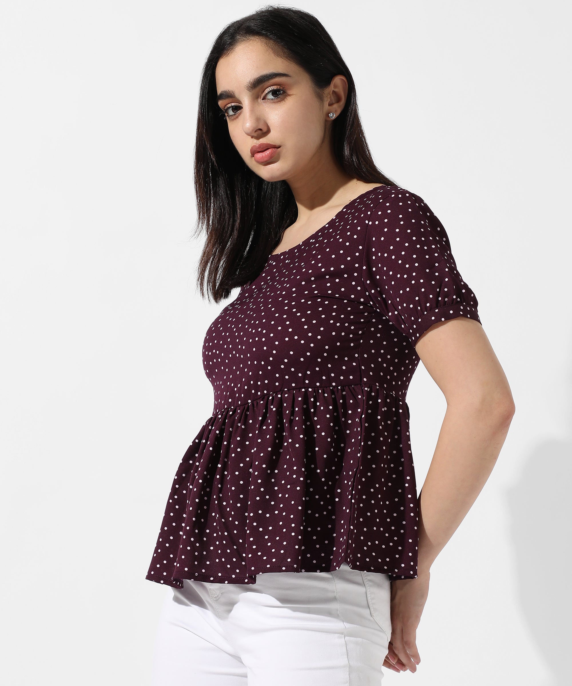 Women's Red Polka Dot Top