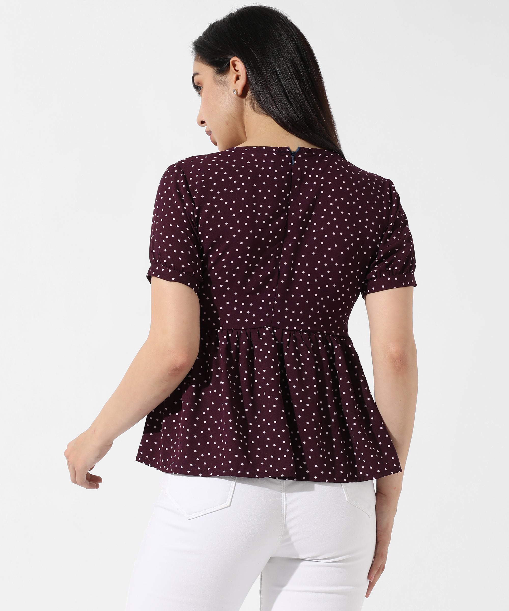 Women's Red Polka Dot Top