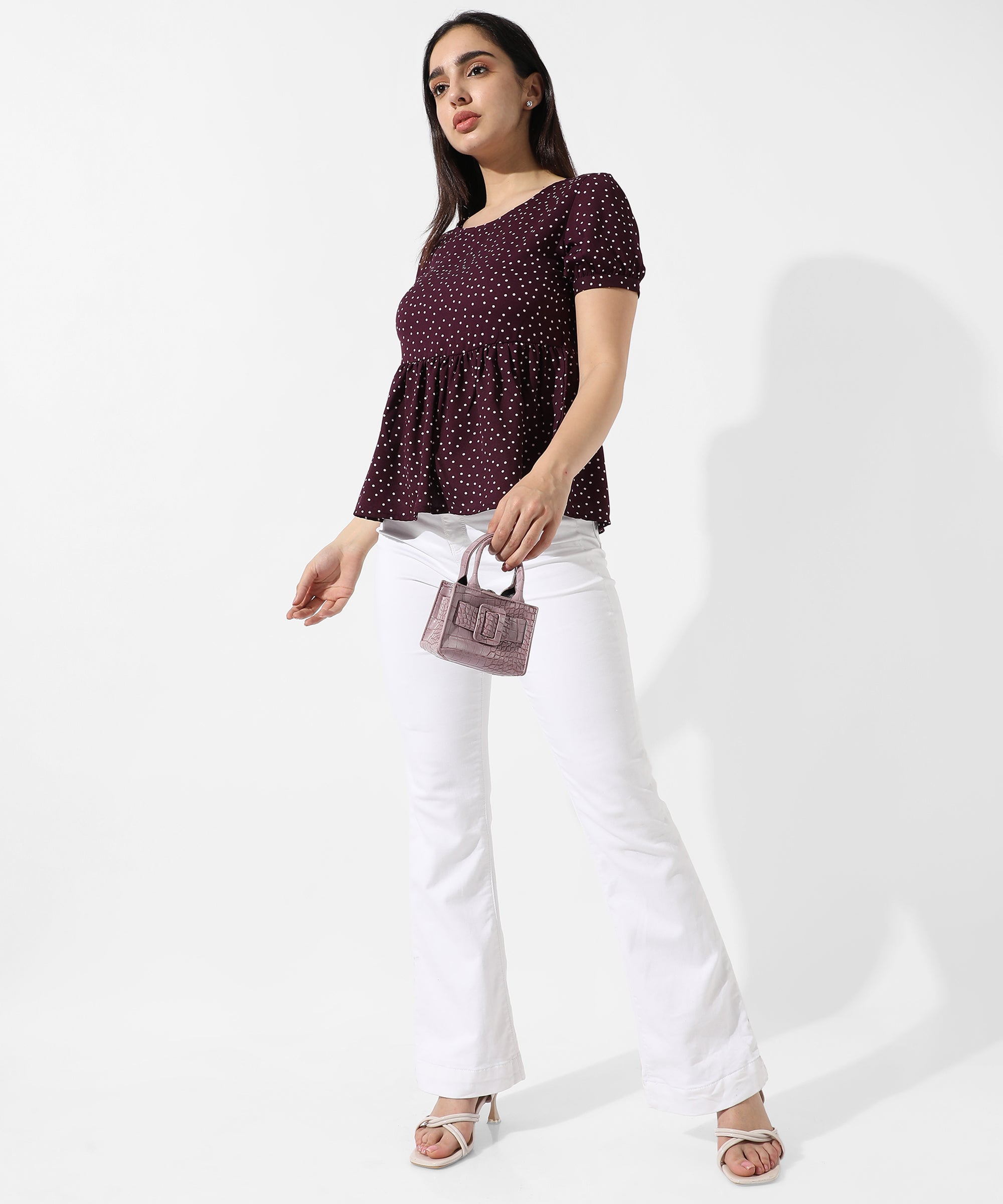 Women's Red Polka Dot Top