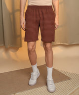 Men's Brown Casual Half Sleeve Co-ords Set