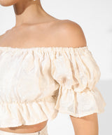 Women's Off-White Embroidered Co-Ord Set
