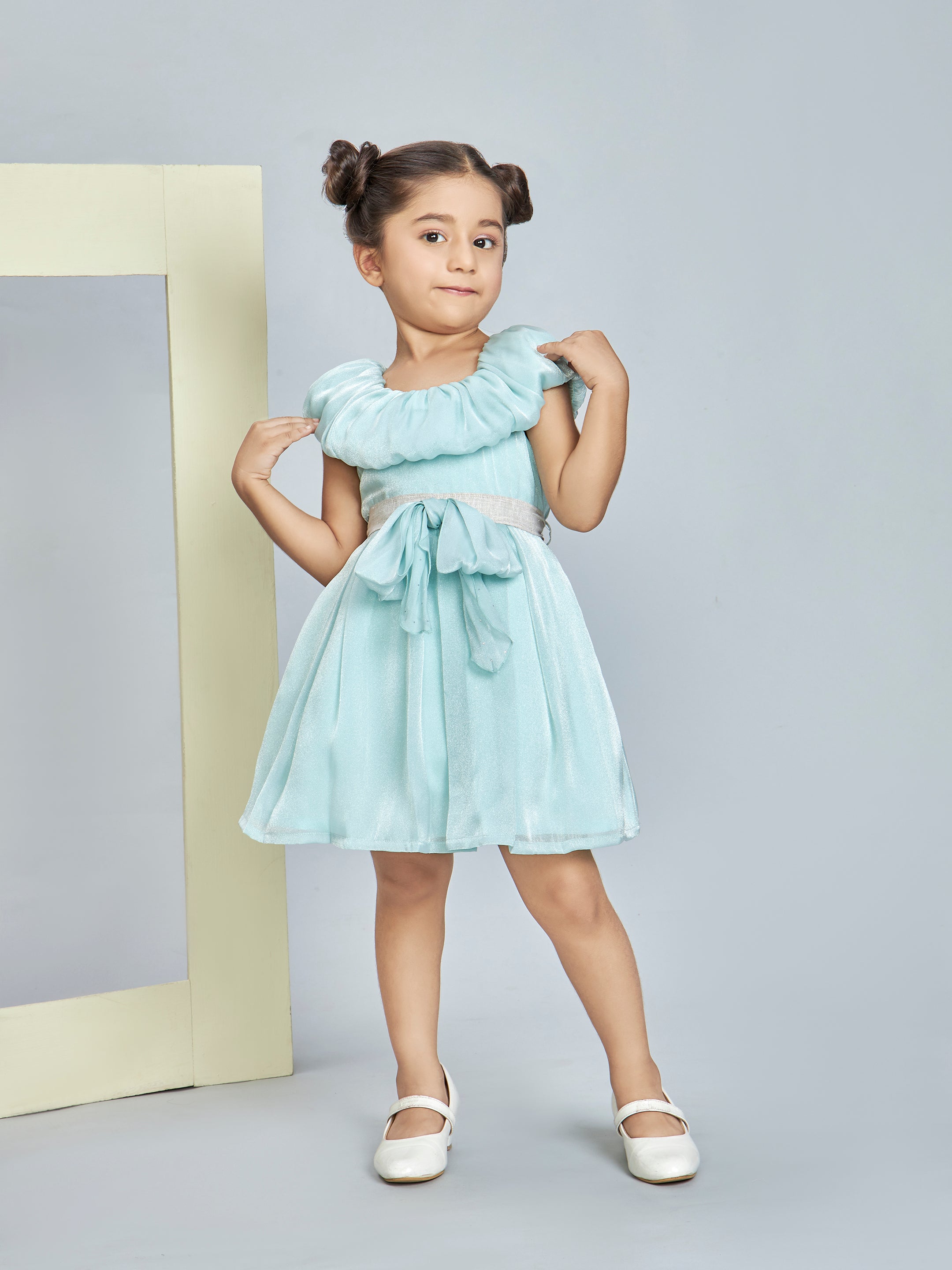 Girls Green Party Dress