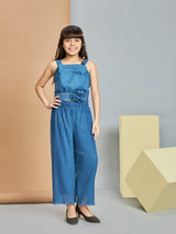 Girls Blue Party Wear Pant Set