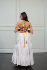 Women's Yellow Embroidered Festive Wear Blouse