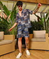 Men's Multicolor Casual Half Sleeve Co-ords Set