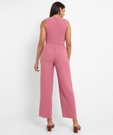 Women's Salmon PInk Chic Vest Casual Co-Ord Set