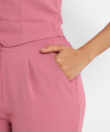 Women's Salmon PInk Chic Vest Casual Co-Ord Set