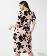 Women's Baby Pink Abstract Flora Dress