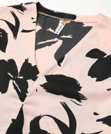 Women's Baby Pink Abstract Flora Dress