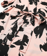 Women's Baby Pink Abstract Flora Dress