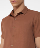 Men's Brown Casual Half Sleeve Co-ords Set