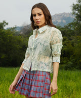 Women's Emerald Green Primrose Casual Oversized Shirt
