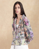 Women's Multicolor Casual Full Sleeves Top